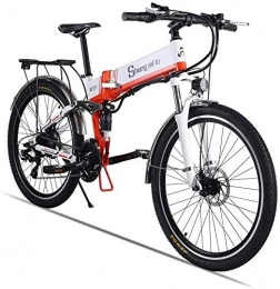 Oulida Electric Bike Oulida Electric bicycle, Electric bicycle - the foldable portable electric bicycles, to the suspension before work and leisure, neutral assisted bicycle pedal, 350W / 48V (orange (500W)) woo