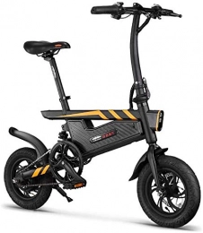 Oulida Bike Oulida Electric bicycle, Electric motor-assisted bicycle 12 inches foldable electric bicycle 250W foldable electric bicycle brake pedals - Black woo