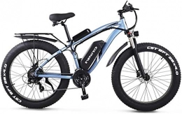 Oulida Electric Bike Oulida Electric bicycle, Electric motor bike Fatbike mountain bike tire 26 4.0 BAFANG 1000w 48V electric bicycle with a rear seat woo (Color : Blue, Size : -)