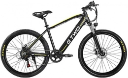 Oulida Electric Bike Oulida Electric bicycle, GTWO 27.5 inch mountain bikes electric bicycle 350W 48V 9.6Ah lithium battery 5 PAS movable front and rear disc brake woo (Color : Black Yellow, Size : 9.6Ah)