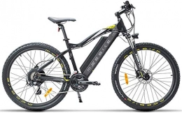 Oulida Electric Bike Oulida Electric bicycle, MSEBIKE 27.5. E bicycle, 400W 48V 13Ah mountain bikes, the pedal 5 secondary suspension fork, oil disc, a strong electric bike woo (Color : -, Size : Black)