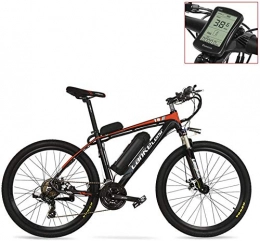 Oulida Electric Bike Oulida Electric bicycle, T8 36V 240W electric bicycle pedal assist strength, high electric mountain bike MTB fashion, using the suspension fork. woo (Color : Red LCD, Size : 20Ah)