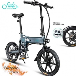 OUXI Electric Bike OUXI FIID0 D2s Electric Bikes for Adults, E Bikes for Mens 7.8AH 250W 36V 3 Modes Shimano 6 Speed 16 inch Lightweight with LED Headlights Suitable for Teenagers Womens City Commuting(Grey)