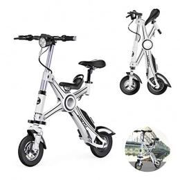 WHKJZ Bike Parent-Child Electric Bicycle Folding Electric Bike, with Ultra Light 36V 7.8A 30KM Lithium Battery, Driving A Battery Bike Adult Men Women Assisting The Scooter, No pedals