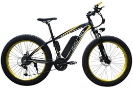 PARTAS Electric Bike PARTAS Sightseeing / Commuting Tool - 21-speed Electric Bike / aluminum Alloy Frame 48V10AH Lithium Battery 350W High-power High-speed Motor Bike 26 Inch Fat Tire Mountain (Color : Yellow 48V10AH)