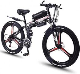 PARTAS Electric Bike PARTAS Sightseeing / Commuting Tool - 26''Folding Electric Mountain Bike Adult, MTB With Dual Disc Brakes, Bicycle Removable Large Capacity Lithium-Ion Battery (36V 350W) (Color : Black 10AH)