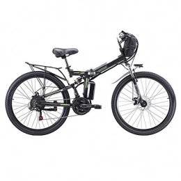Pc-Glq Bike Pc-Glq 24 / 26" 350 / 500W Electric Bicycle Sporting Shimano 21 Speed Gear Ebike Brushless Gear Motor with Removable Waterproof Large Capacity 48V Lithium Battery And Battery Charger, Black, 8A