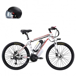 Pc-Glq Electric Bike Pc-Glq 26'' Folding Electric Mountain Bike, Electric Bike with 48V Lithium-Ion Battery, Premium Full Suspension And 27 Speed Gears, 500W Motor, White, 8AH