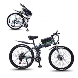 Pc-Glq Electric Bike Pc-Glq 26-Inch The Frame Fat Tire Electric Bicycle, 36V 8AH / 10AH / 13AH Removable Lithium Battery, Adult Auxiliary Bike 350W Motor Mountain Snow E-Bike, High Carbon Steel Material, 27 Speed, Gray, 13AH