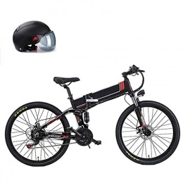 Pc-Glq Bike Pc-Glq 350W Electric Mountain Bike, with Removable 48V 8AH / 10AH Lithium-Ion Battery E-Bike 26" Electric Bicycle for Adults 21 Speed Gears, Black, 10AH