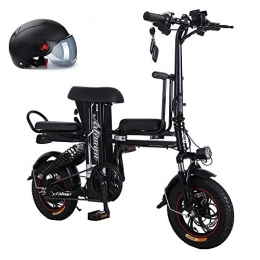 Pc-Glq Electric Bike Pc-Glq 350W Folding Electric Commuter Bike, 12'' City Ebike with 8Ah Removable Lithium-Ion Battery Electric Bicycles, Black, 11A