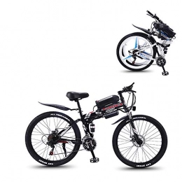Pc-Glq Electric Bike Pc-Glq Electric Bike Folding Electric Mountain Bike with 26" Super Lightweight High Carbon Steel Material, 350W Motor Removable Lithium Battery 36V And 21 Speed Gears, Black, 13AH