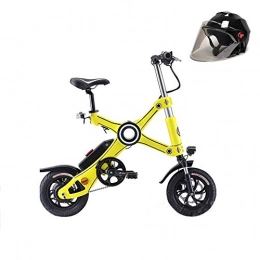 Pc-Glq Bike Pc-Glq Folding Electric Bike Beach Snow Bicycle Ebike 250W Electric Electric Mountain Bicycles, Parent-Child Electric Bicycle Aluminum Alloy Frame, Yellow