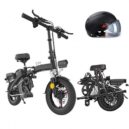 Pc-Glq Bike Pc-Glq Folding Electric Bike Ebike, 14'' Electric Bicycle with 48V Removable Lithium-Ion Battery, 350W Motor, Dual Disc Brakes, 3 Digital Adjustable Speed, Foldable Handle, 40KM