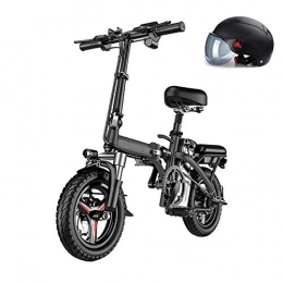Pc-Glq Bike Pc-Glq Folding Electric Bike Ebike, 14'' Mountain Electric Bicycle with 48V Removable Lithium-Ion Battery, 250W Motor, Dual Disc Brakes, 3 Digital Adjustable Speed, Foldable Handle, 20AH