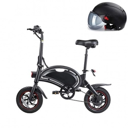 Pc-Glq Electric Bike Pc-Glq Folding Electric City Bike, Up To 25 Km / H, Adjustable Speed Bike, 14 Inch Wheels, 36V / 10.4Ah Lithium Battery, Unisex Adult, Parent-Child Electric Bicycle, Black