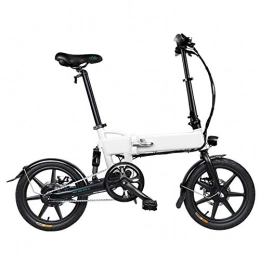 Pc-ltt Electric Bike Pc-ltt 16 Inch Folding Electric Bike with 250W High-Speed Motor 36V 7.8AH Battery Max Speed 25Km / H, Aluminum Alloy Bicycle for Adults Outdoor Cycling Work Out, White