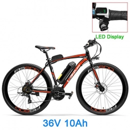 PHASFBJ Electric Bike PHASFBJ Electric Mountain Bike, 26 inch Wheel Electric Bike 36V 20Ah 300W Electric Bicycle for Adults 700C Road Bicycle Both Disc Brake 21 Speed Shifter City Bike, Red, 20ah