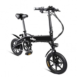 PHASFBJ Electric Bike PHASFBJ Smart Folding Electric Bike, 14inch Mini Electric Bicycle for Adults 36V with LCD Screen City E-Bike Powerful Mountain Ebike for Men Women City Commuting, Black