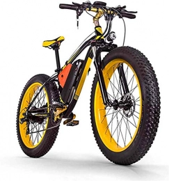 PIAOLING Electric Bike PIAOLING Profession 1000W26 Inch Fat Tire Electric Bicycle 48V17.5AH Lithium Battery MTB, 27-Speed Snow Bike / Adult Men And Women Off-Road Mountain Bike Inventory clearance (Color : Yellow)