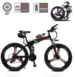 PLYY Electric Bike PLYY Electric Bike, Folding E-Bike With 36V Removable Charging Lithium Battery / 21 Speed / 26Inch Super Lightweight, Urban Commuter Bicycle For Ault Men Women (Color : Black)
