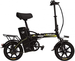 FFSM Electric Bike Portable 14 Inches Folding Pedal Assist Electric Bike, 48V 23.4Ah Strong Lithium Battery, Integrated Wheel, Suspension EBike (Color : Yellow, Size : Plus 1 Spare Battery) plm46 (Color : Yellow)