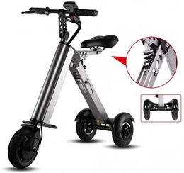 Woodtree Electric Bike Portable, foldable electric bicycle (K-f? Rmiges, rechargeable lithium battery bicycle) with 3-speed circuit (electromagnetic brake and front wheel brake) for more security