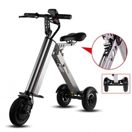W-BIKE Electric Bike Portable Foldable Electric Bike, K-shaped Chargeable Lithium Battery Bicycle, with 3-speed Shift, Electromagnetic and Front Wheel Brake for Safety