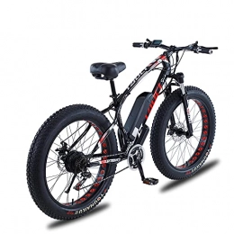 Power-assisted bicycles, electric bicycles, folding mountain bikes, with double shock absorption function, suitable for adults (Black, 48V/13AH/350W)