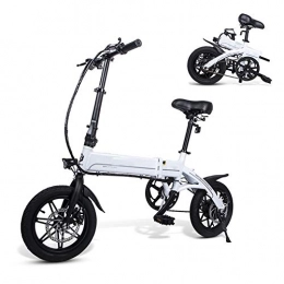 Powerful 250W Folding Electric Bicycle 14" Fat Tire Alloy Frame 36V/7.5AH Lithium Battery Ebike Rear Motor LED Display, Folding Electric Commuter Bike, 14'' City Ebike