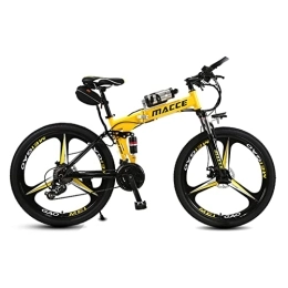 PrimaevalColossus Electric Bike PrimaevalColossus E-Bike Electric Bikes Motor Powered Mountain Bicycle wiht Lithium Battery 21 Speed Integrated Wheel 25Km Adult Ebike Removable Lithium Battery for Adult, Yellow