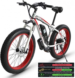 PIAOLING Bike Profession Electric Mountain Bike for Adults, Electric Bike Three Working Modes, 26" Fat Tire MTB 21 Speed Gear Commute / Offroad Electric Bicycle for Men Women Inventory clearance ( Color : Red )