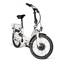 Provelo Electric Bike Provelo Unisex Foldable E-Bike in White Electric Bike with 20 Inch (50.8 cm) Tire Size and 3 Speed Gear City Bike