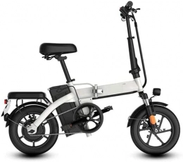 QBAMTX Bike QBAMTX 14 Inch Folding Electric Bike for Adults, Super Lightweight City Commute E-Bike with 350W Motor, Ebikes Bicycles with 48V Removable Charging Lithium Battery Max Speed 25km / h