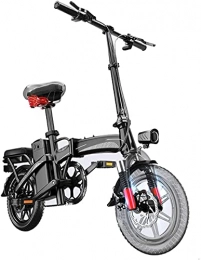 QBAMTX Electric Bike QBAMTX 14inch Small Electric Bikes for Adults, 400W Foldable City Electric Bicycle Ebike with Removable 48V 16Ah Lithium-Ion Battery Adjustable Handlebar Height