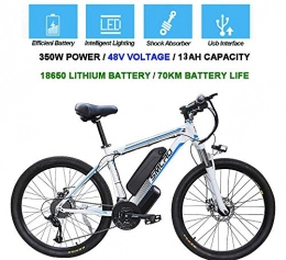 QDWRF Electric Bike QDWRF Electric Mountain Bike 26"E-Men's Bike for Adults, 350W Aluminum Alloy Ebike Removable Bikes 48V 13Ah Lithium-ION Rechargeable Electric, 21 Speeds, Up to 35km / H C