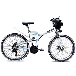QDWRF Electric Bike QDWRF Electric Mountain Bike, 350W 26'' Electric Bicycle with Removable 36V 8AH / 10 / 15 AH Lithium-Ion Battery for Adults, 21 Speed Shifter White 36V10AH350W