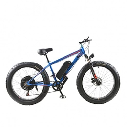 QEEN Electric Bike QEEN Electric bicycle 48V 1000W 27.5inch Aluminum alloy Beach Bike mountain bike ebike snow bicycle front and rear dual oil brakes (Color : 48V 1000W Blue)