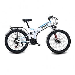 QEEN Electric Bike QEEN New Electric Bike 21 Speed 10AH 48V Aluminum alloy Electric Bicycle Built-in Lithium Battery Road Electric bicycle Mountain Bike (Color : White)