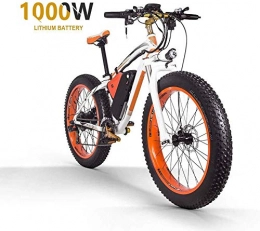 Qinmo Electric Bike Qinmo Electric bicycle, 26" Electric Bike for Adults, 1000W Fat Tire Mountain Ebike 48V 17.5AH Lithium-Ion Battery Professional MTB All Terrain Electric Bicycle 27 Speed Gear 3 Working Modes