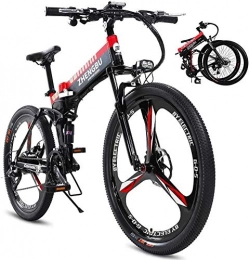 Qinmo Electric Bike Qinmo Electric bicycle, Electric Mountain Bike for Adults, 400W Aluminum Alloy Ebike with 48V 10AH Lithium-Ion Battery 27 Speed Gear Commute / Offroad Electric Bicycle for Men Women (Color : Red 2)