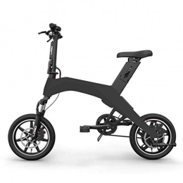 QIONGS Bike QIONGS Electric Bikes, Lithium Ion Battery, Front And Rear Disc Brakes, LCD Display, 25KM / H, Shock Absorber, One-Piece Wheel, Driving Range 15KM-20KMFolding Electric Bike, Black