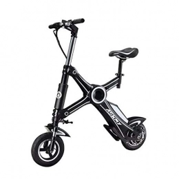 QIONGS Bike QIONGS Folding Electric Bike, Lithium Ion Battery, Front And Rear Disc Brakes, LCD Display, 25KM / H, Driving Range 40Km10 Inches Electric Bikes, Black