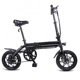 QTQZ Bike QTQZ Multi-purpose 14" Adults Folding Electric Bike Unisex Electric Bike Portable E-Bike Easy to Store Motor Home Boat Car 3 Riding Modes Lithium-Ion Battery for Outdoor Cycling Travel Work Out