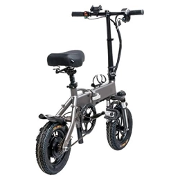 QWET Bike QWET Folding Ultra-Light Electric Bicycle, Non-Slip Wear-Resistant Tires, Hidden Battery 350W Brushless Motor Bicycle, Can Ride Without Electricity, Gray