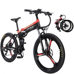 QYL Bike QYL 26" Electric Mountain Bike Foldable Adult Double Disc Brake And Full Suspension Mountain Bike Bicycle Adjustable Seat Aluminum Alloy Frame Smart LCD Meter 27 Speed(48V10ah400w)