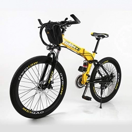 Radiancy Inc Electric Bike Radiancy Inc Electric Mountain Bike for Adults, Folding Electric Cyclocross Road Bike, 250W 26'' Electric Bicycle with Removable 36V 8AH / 20 AH Lithium-Ion Battery for Adults, 21 Speed Shifter, Yellow