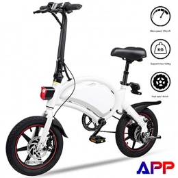 RCB Folding E-bike, 14 inch Urban Commuter Electric Bike with 36V 10Ah Battery, Max Mileage 40km, Front and Rear Disc Brake