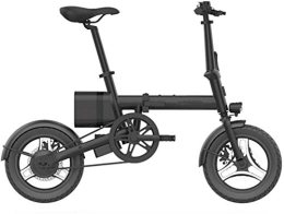 RDJM Electric Bike RDJM Ebikes, 14" Electric Bikes for Adult, 250W Aluminum Alloy Ebikes Bicycles All Terrain, 36V / 6Ah Removable Lithium-Ion Battery, Mountain Ebike, Black (Color : Black)