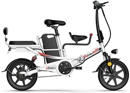 RDJM Electric Bike RDJM Ebikes, 14 In Folding Electric Bike for Adult with 400w 48v 8A Lithium Battery E-Bike with Multiple Shock Absorption System High Carbon Steel Electric Scooter Suitable for Families with Children